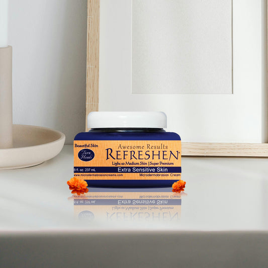 8 oz. - REFRESHEN Extra Sensitive Skin Super Premium Microdermabrasion Cream - Orange Label - SKU867684000081