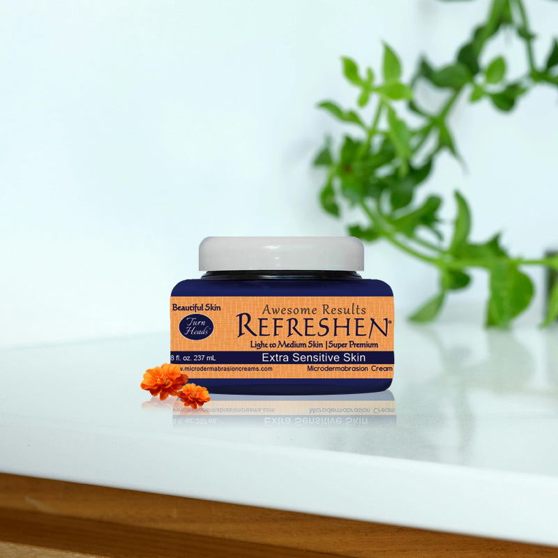 8 oz. - REFRESHEN Extra Sensitive Skin Super Premium Microdermabrasion Cream - Orange Label - SKU867684000081