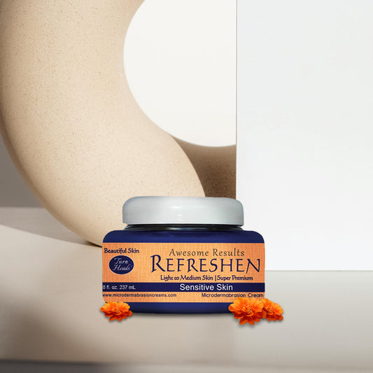 8 oz. - REFRESHEN Sensitive Skin Super Premium Microdermabrasion Cream - Orange Label - SKU867684000036